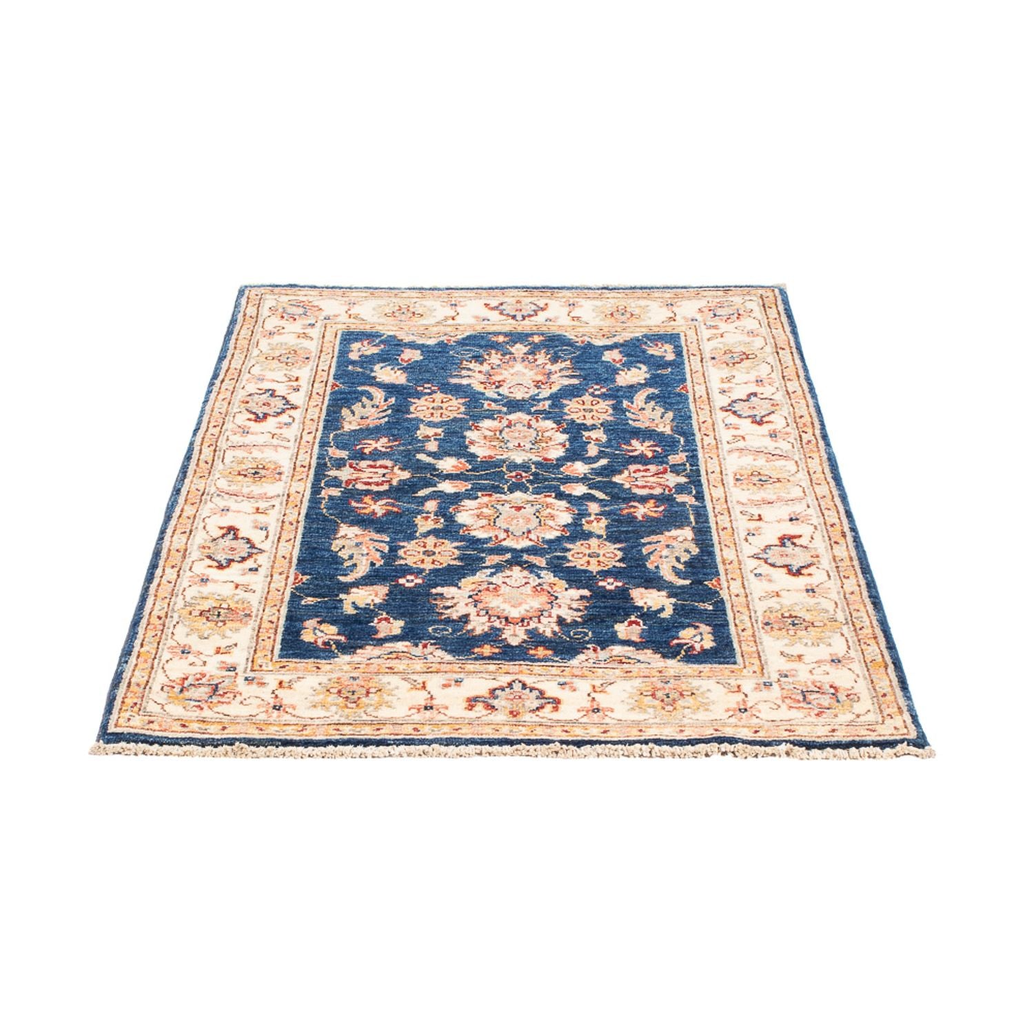 Ziegler Teppich - 128 x 78 cm - blau