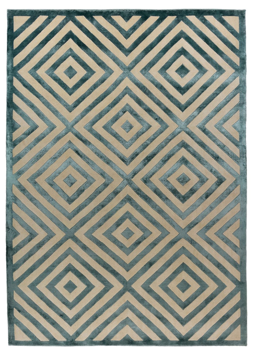 Designer Teppich - 237 x 169 cm - mehrfarbig