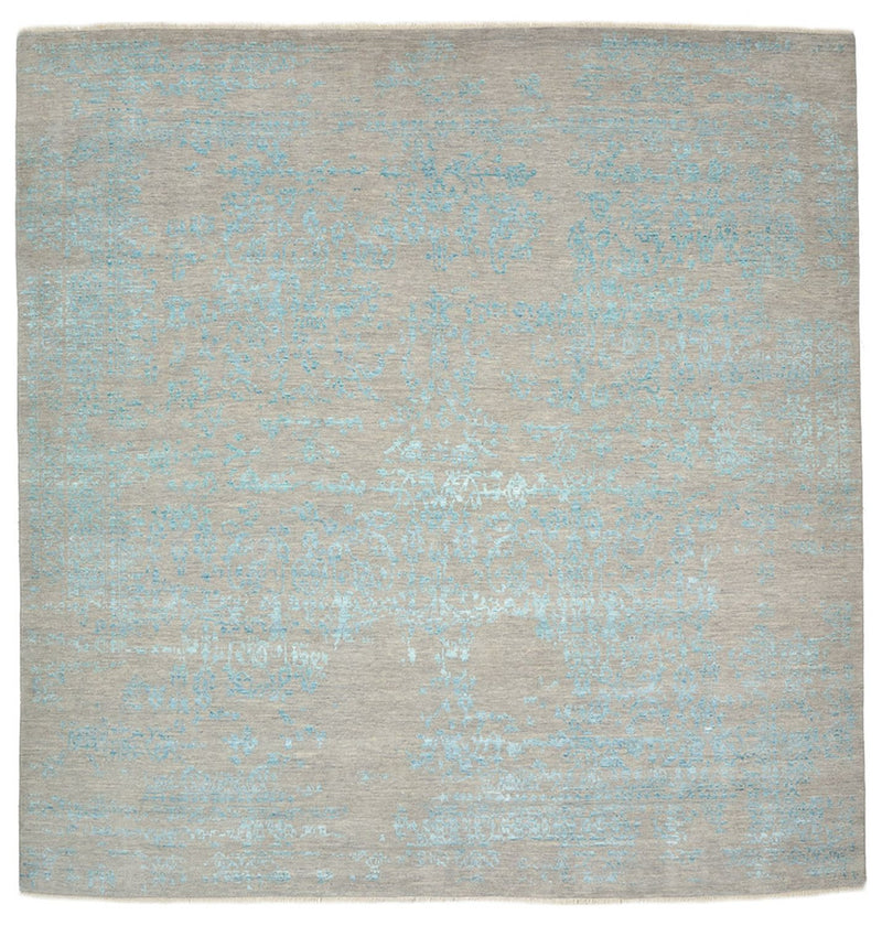 Designer Teppich quadratisch  - 249 x 249 cm - hellblau