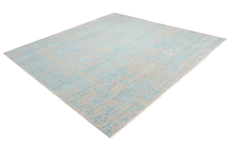 Designer Teppich quadratisch  - 249 x 249 cm - hellblau