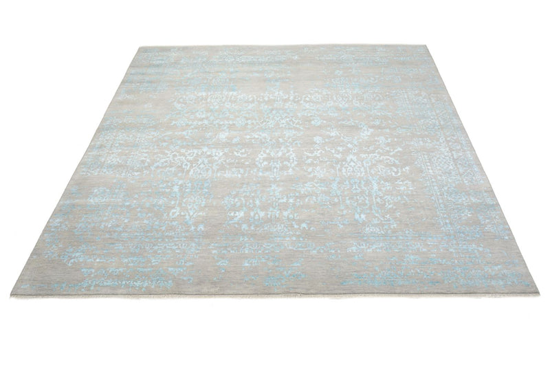 Designer Teppich quadratisch  - 249 x 249 cm - hellblau