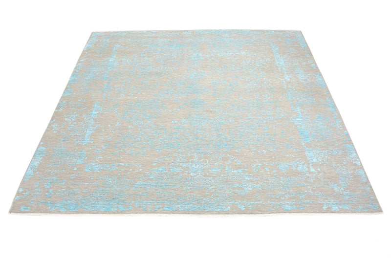 Designer Teppich quadratisch  - 308 x 303 cm - hellblau