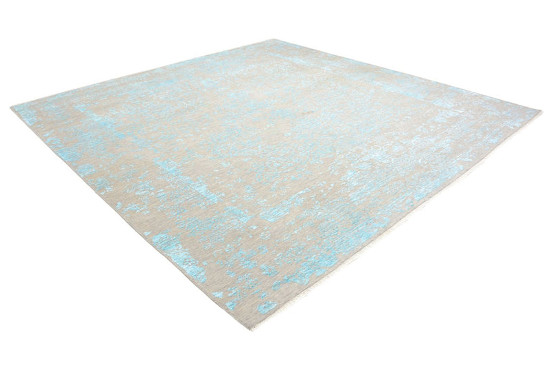 Designer Teppich quadratisch  - 308 x 303 cm - hellblau