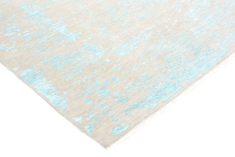 Designer Teppich quadratisch  - 308 x 303 cm - hellblau