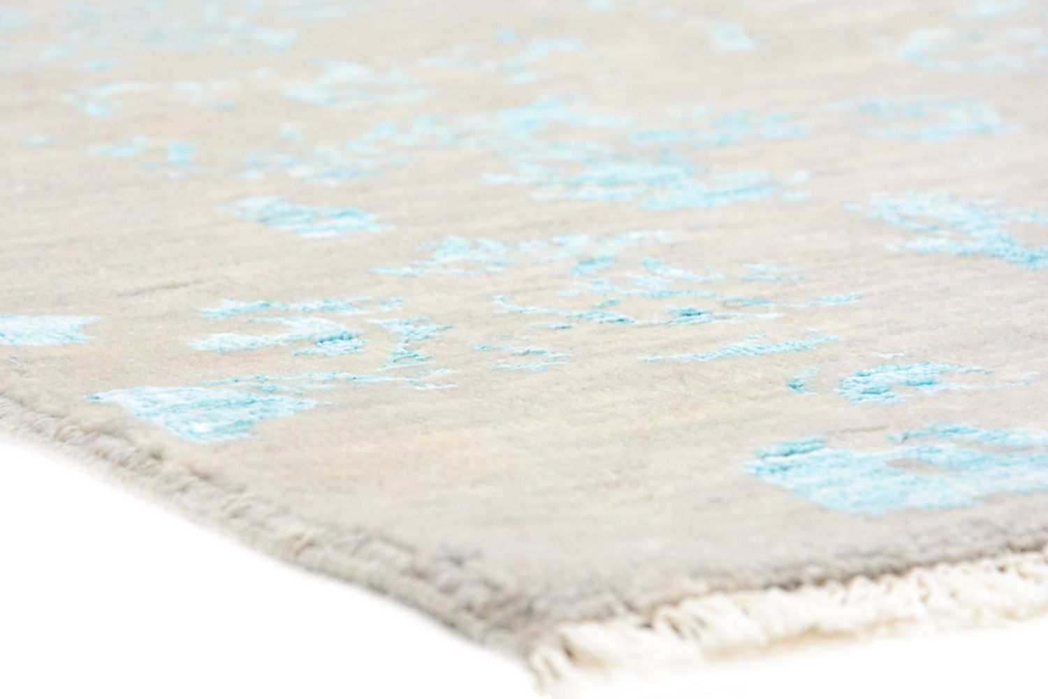 Designer Teppich quadratisch  - 308 x 303 cm - hellblau