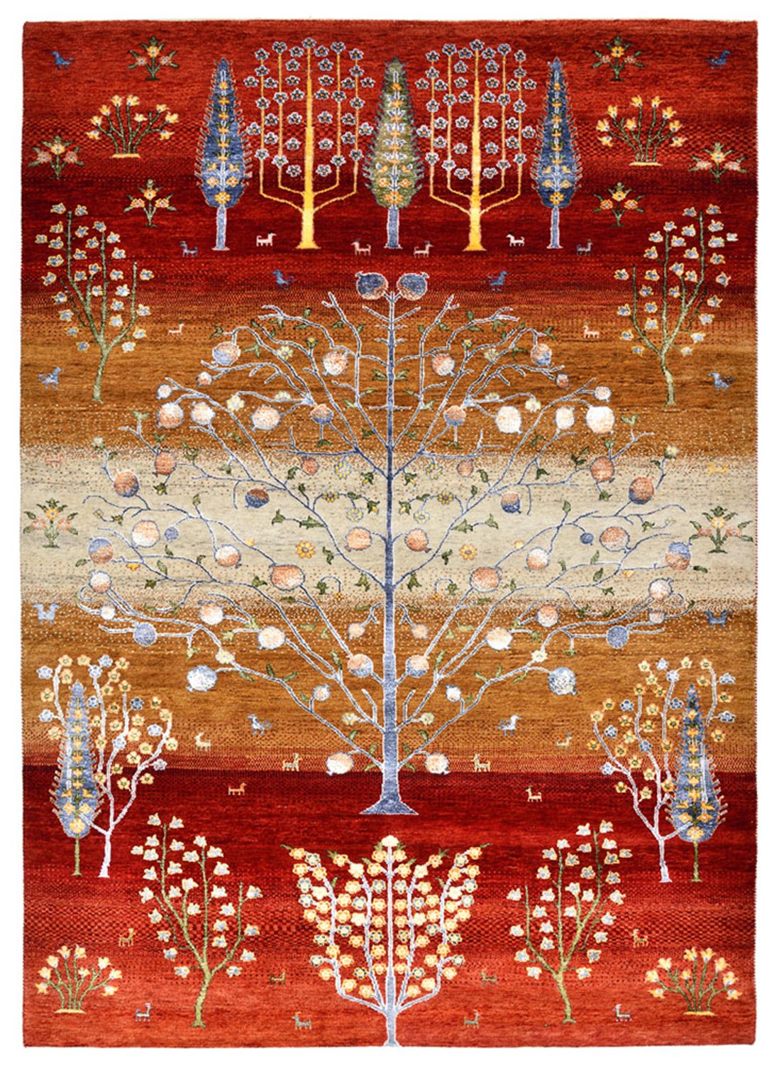 Gabbeh Teppich - Loribaft Indus - 242 x 177 cm - mehrfarbig