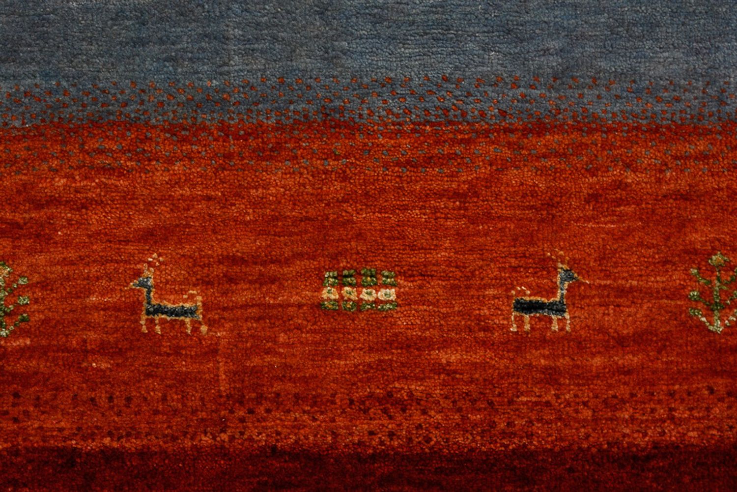 Gabbeh Teppich - Loribaft Indus - 302 x 206 cm - rot