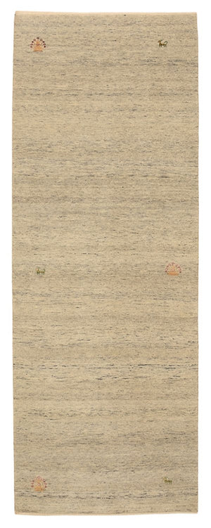 Läufer Gabbeh - Loribaft Indus - 241 x 85 cm - dunkelbeige