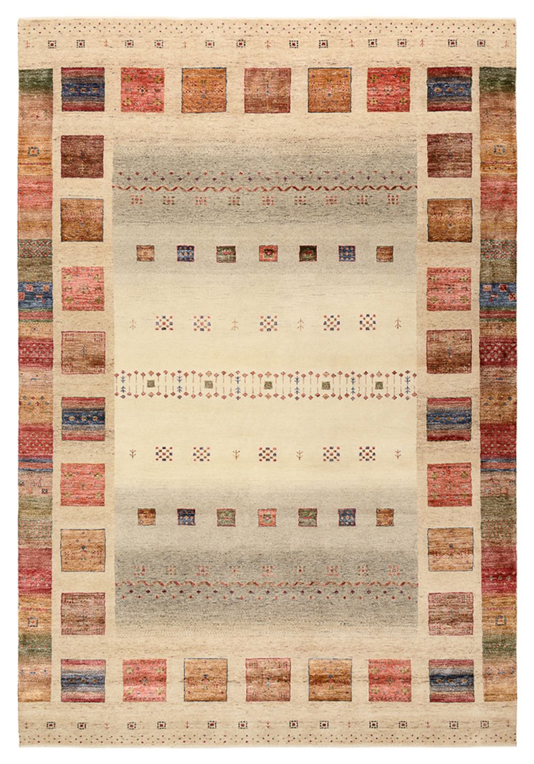 Gabbeh Teppich - Loribaft Indus - 302 x 206 cm - mehrfarbig