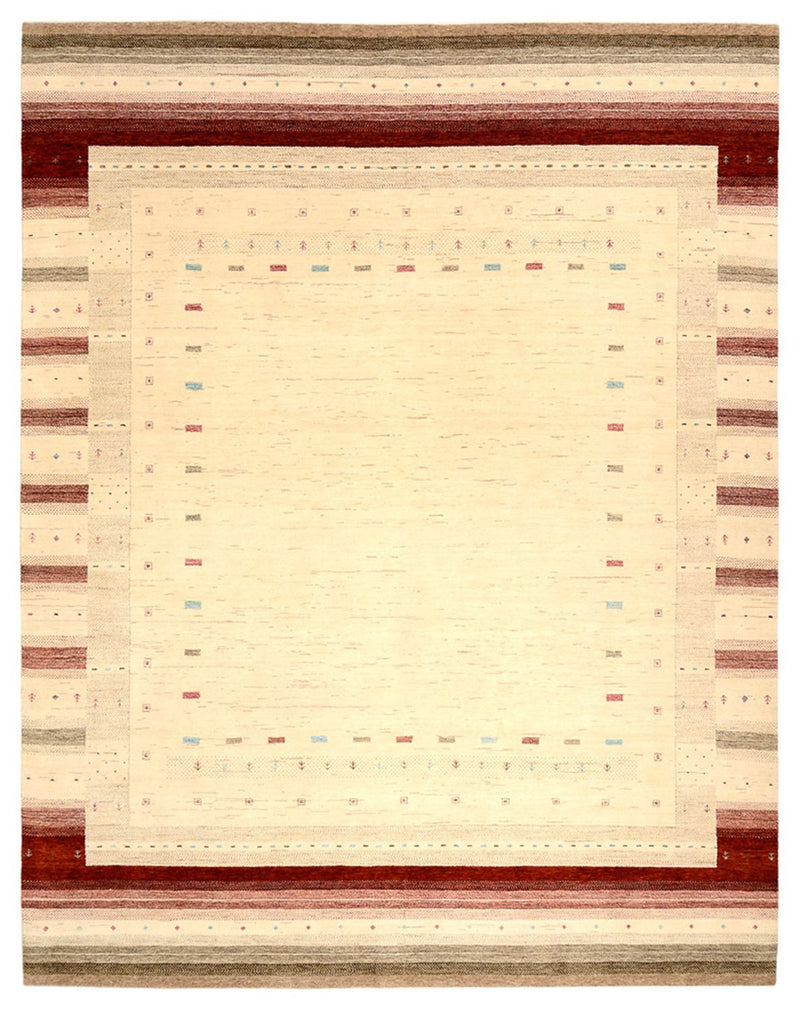 Gabbeh Teppich - Loribaft Indus - 319 x 251 cm - hellbeige