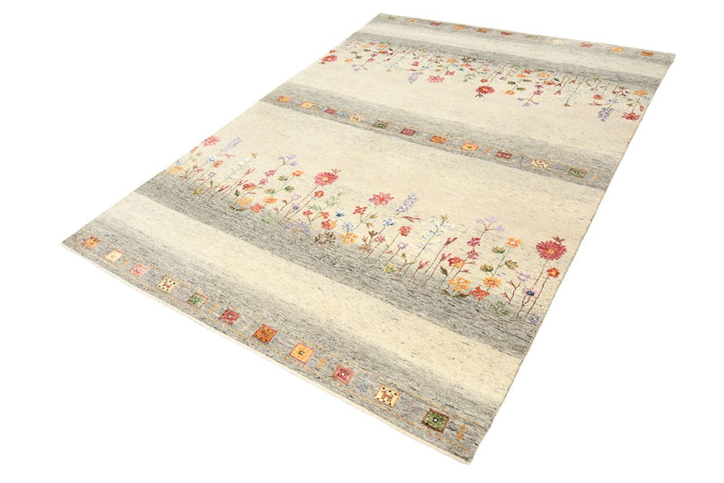 Gabbeh Teppich - Loribaft Indus - 244 x 173 cm - hellbeige