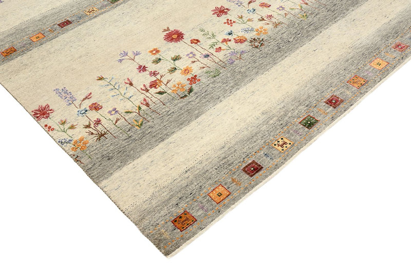 Gabbeh Teppich - Loribaft Indus - 244 x 173 cm - hellbeige