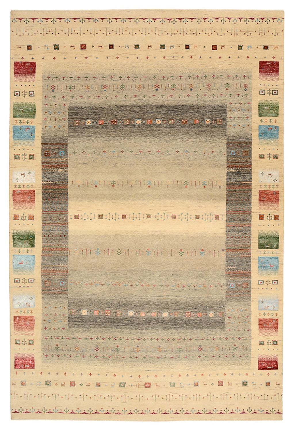 Gabbeh Teppich - Loribaft Indus - 304 x 201 cm - mehrfarbig