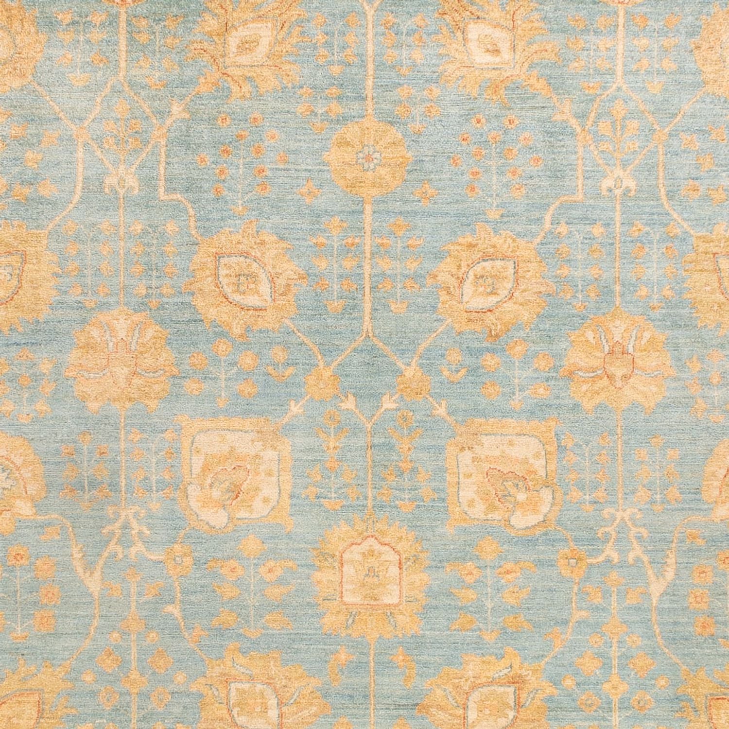 Ziegler Teppich - 345 x 257 cm - hellblau