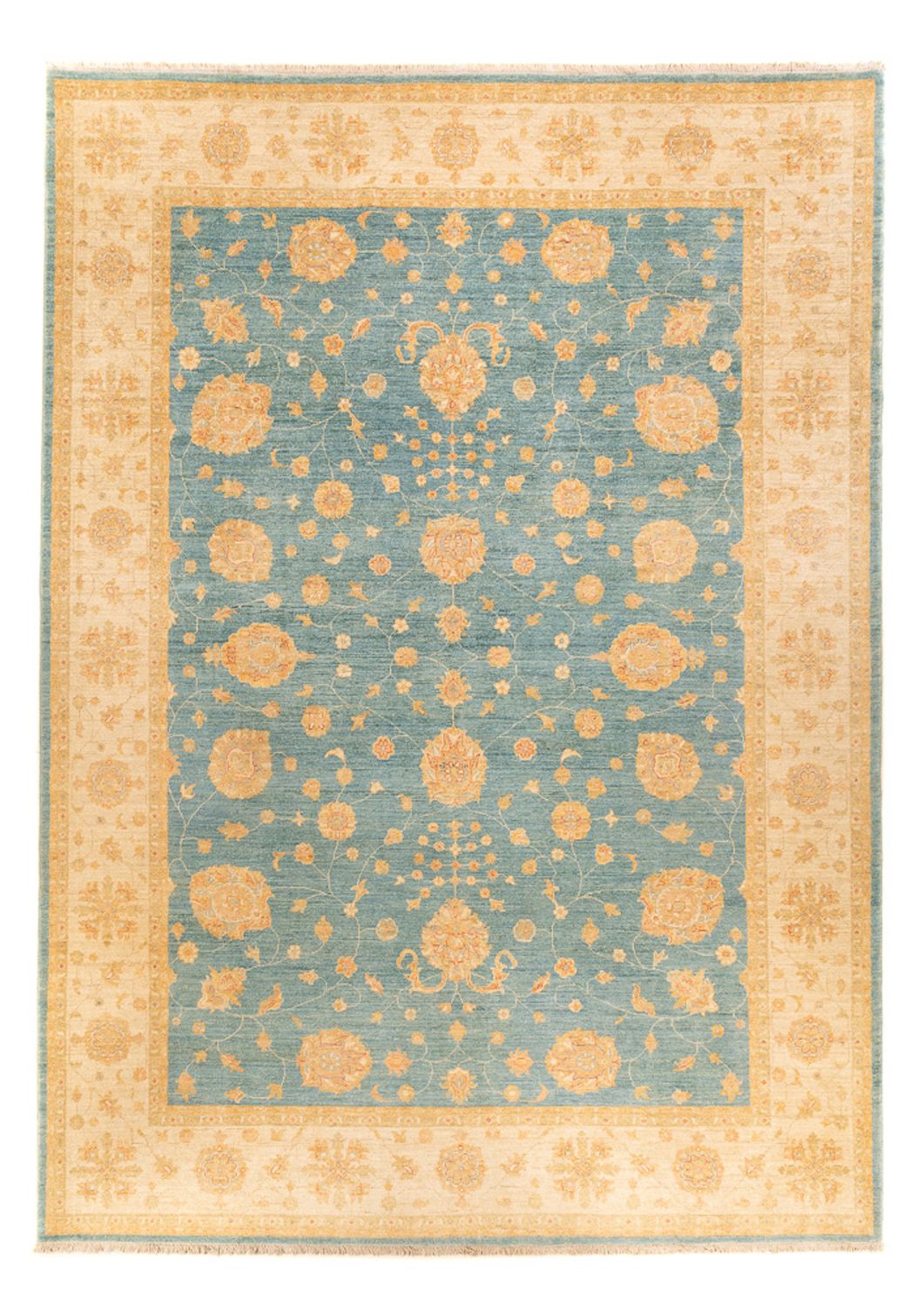 Ziegler Teppich - 353 x 255 cm - blau