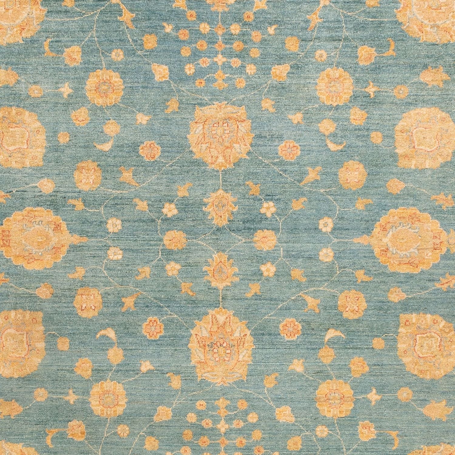 Ziegler Teppich - 353 x 255 cm - blau