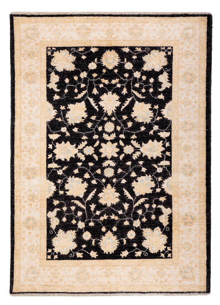 Ziegler Teppich - 182 x 125 cm - schwarz
