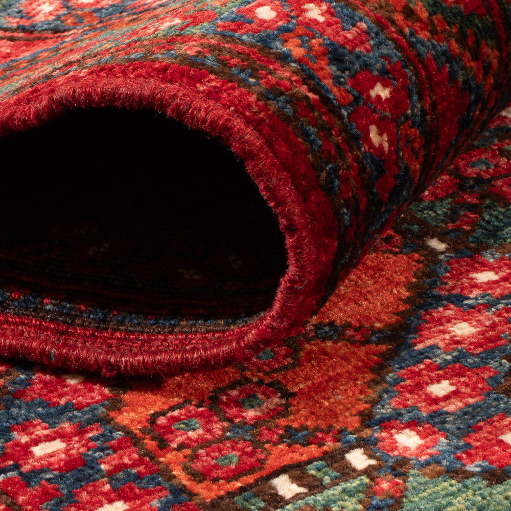 Läufer Afghan - Kunduz - 291 x 87 cm - rot