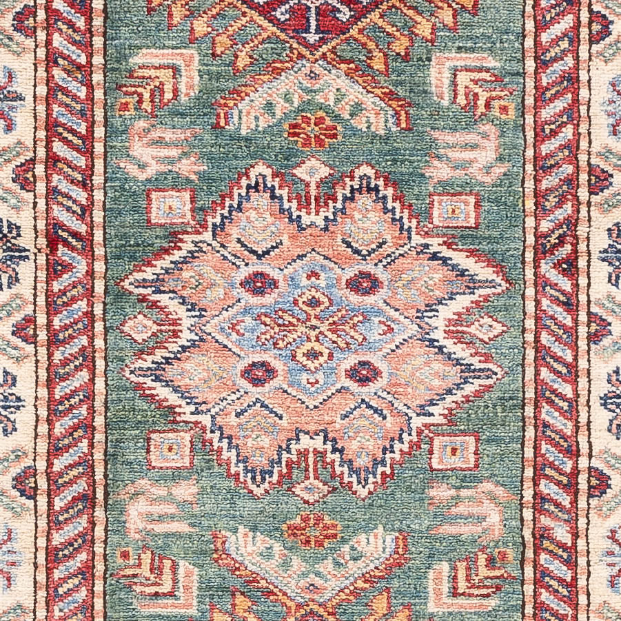 Läufer Ziegler - Kazak - 248 x 75 cm - dunkelgrün