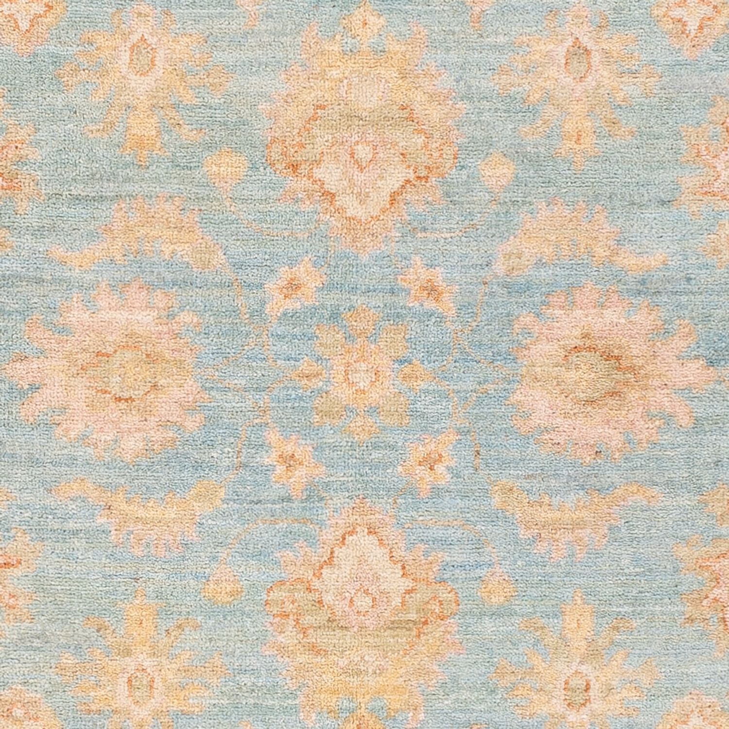Ziegler Teppich - 145 x 99 cm - hellblau