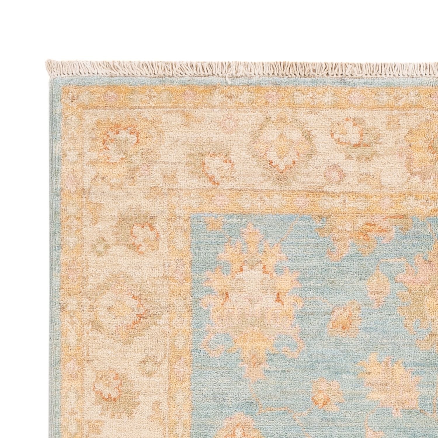 Ziegler Teppich - 145 x 99 cm - hellblau