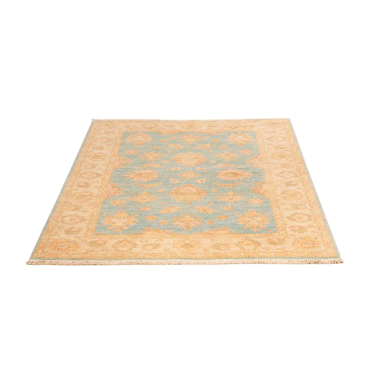 Ziegler Teppich - 145 x 99 cm - hellblau