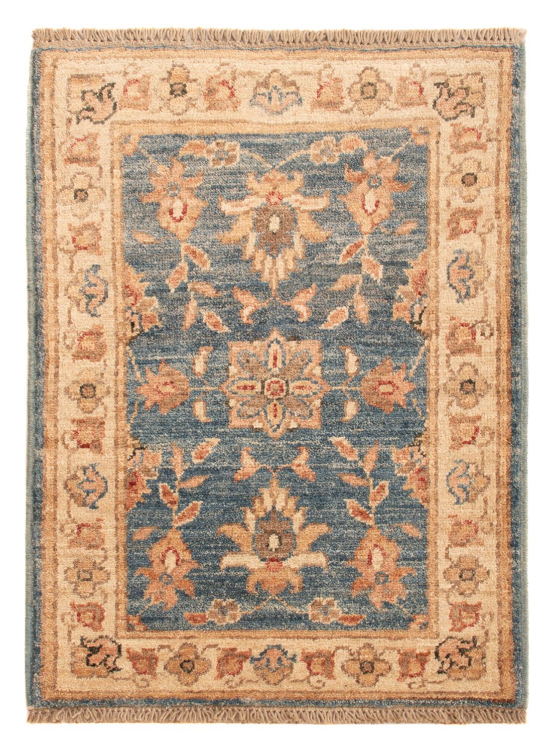 Ziegler Teppich - 67 x 50 cm - petrolblau