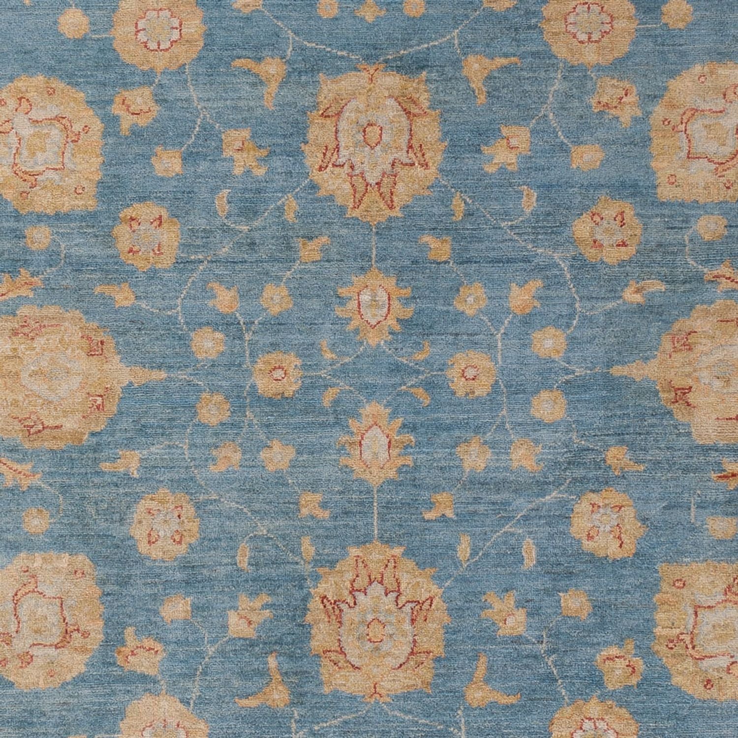 Ziegler Teppich - 296 x 202 cm - blau