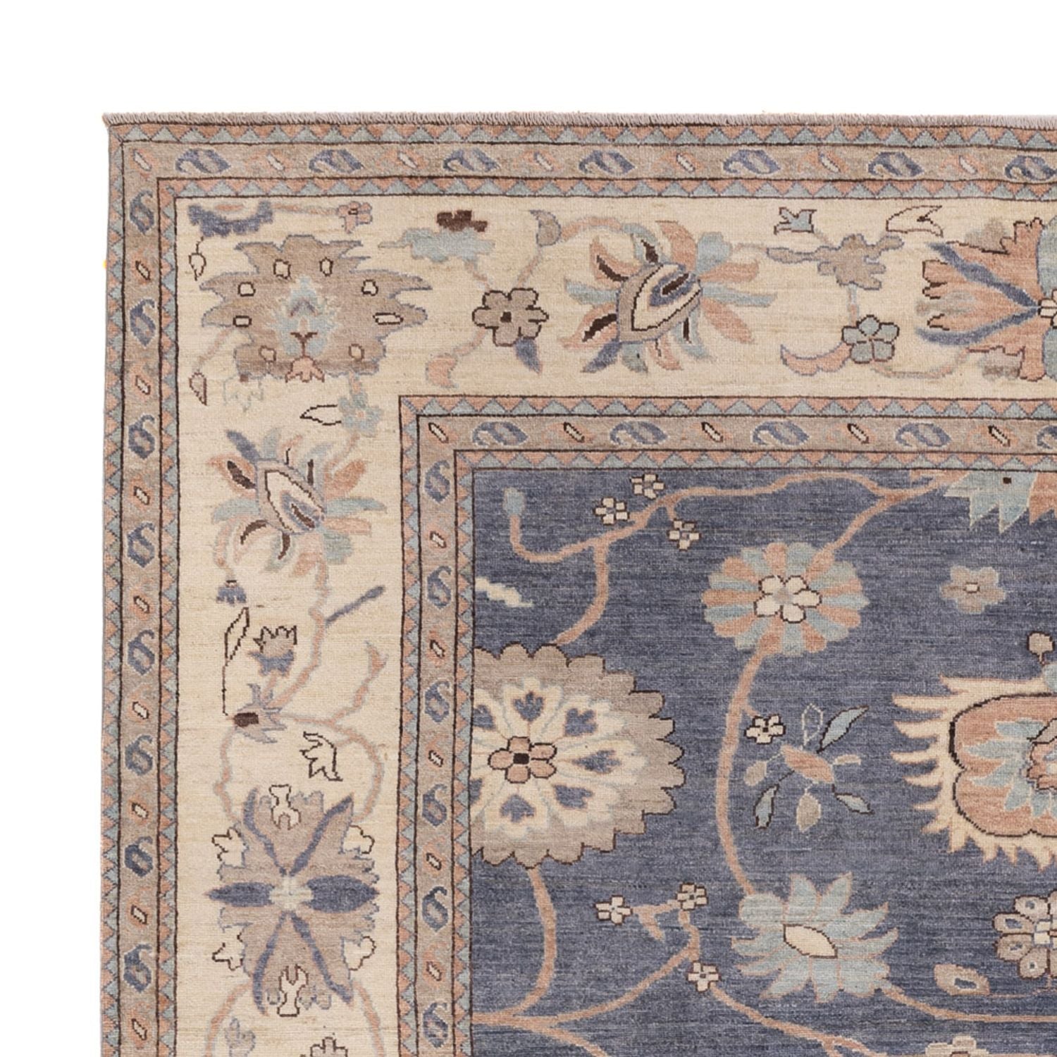 Ziegler Teppich - Usak - 298 x 249 cm - seeblau