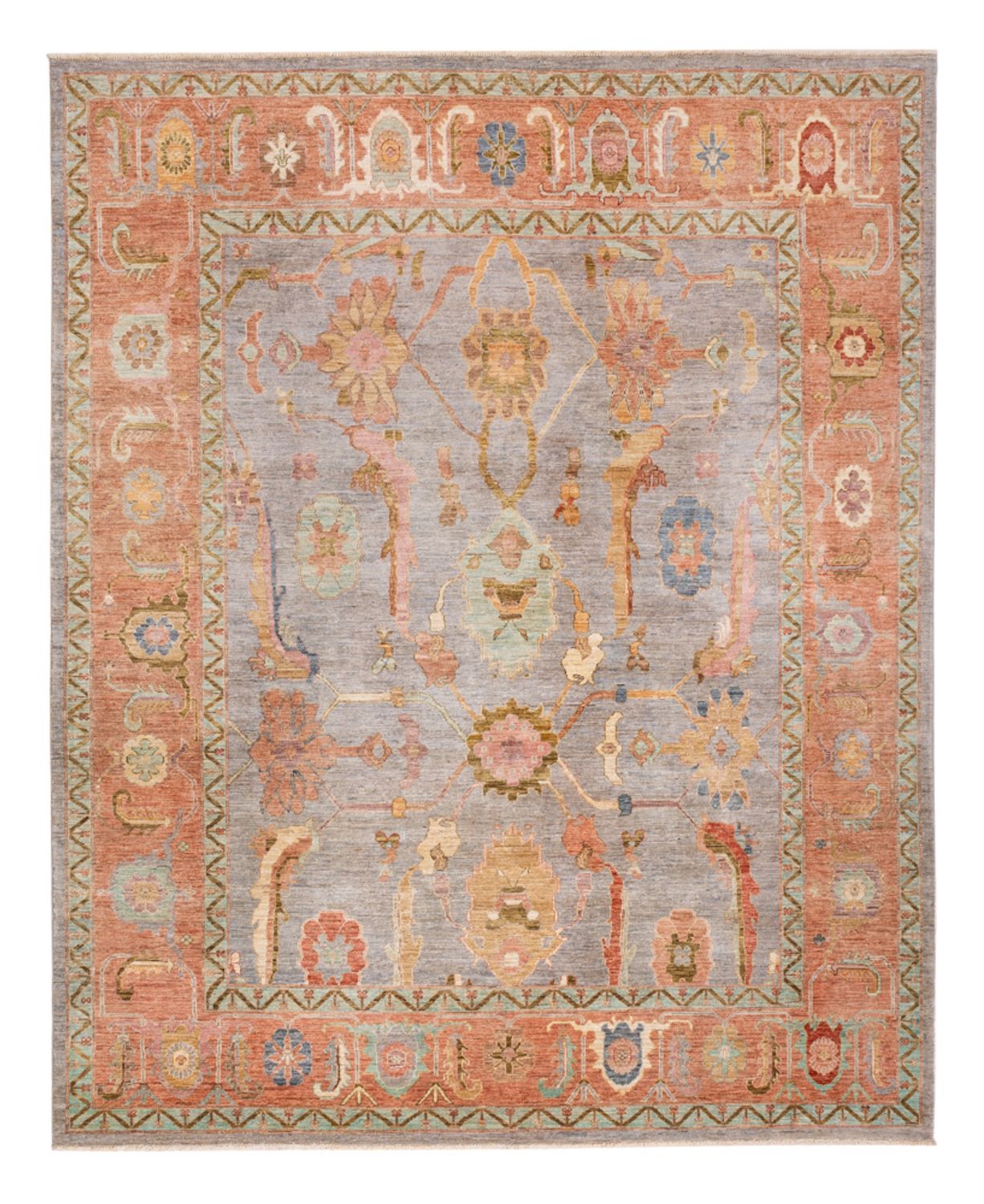 Ziegler Teppich - Usak - 306 x 243 cm - hellblau