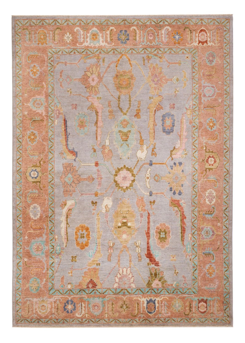 Ziegler Teppich - Usak - 346 x 243 cm - hellblau