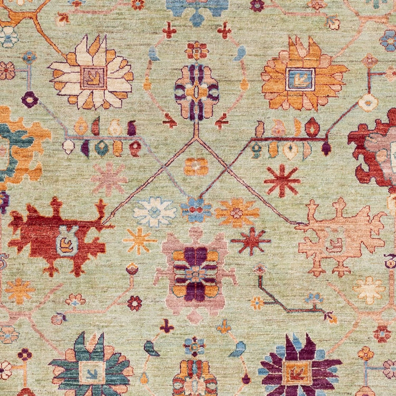Ziegler Teppich - Usak - 336 x 244 cm - hellgrün