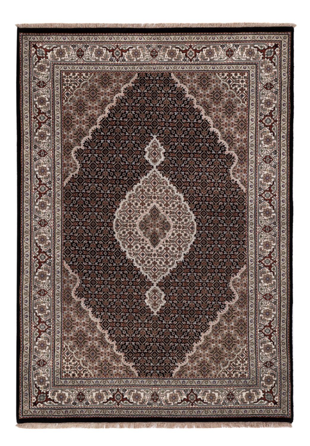 Orientteppich - Täbriz - 204 x 142 cm - dunkelgrau