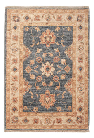 Ziegler Teppich - 98 x 68 cm - dunkelblau