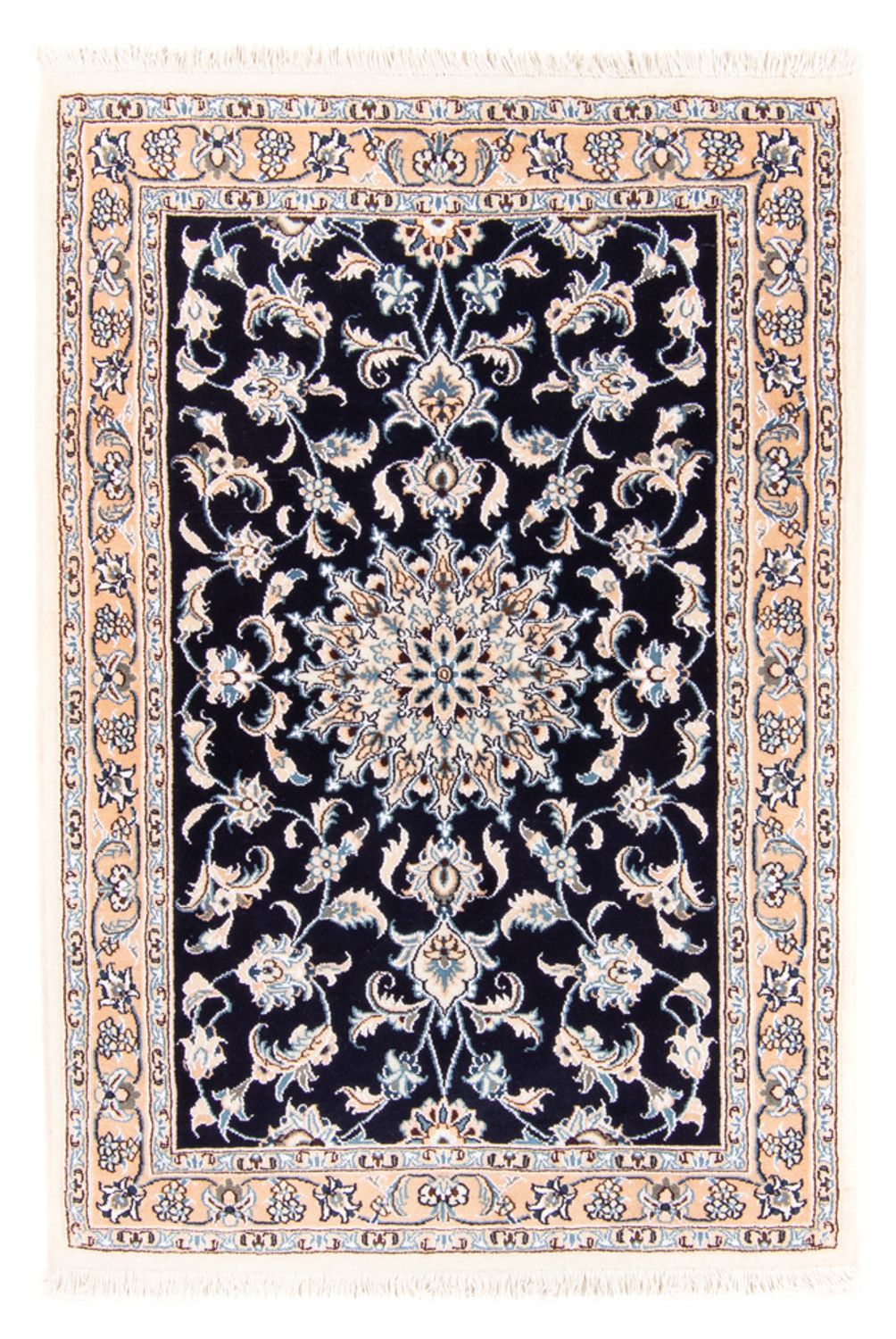Perserteppich - Nain - Royal - 150 x 100 cm - dunkelblau