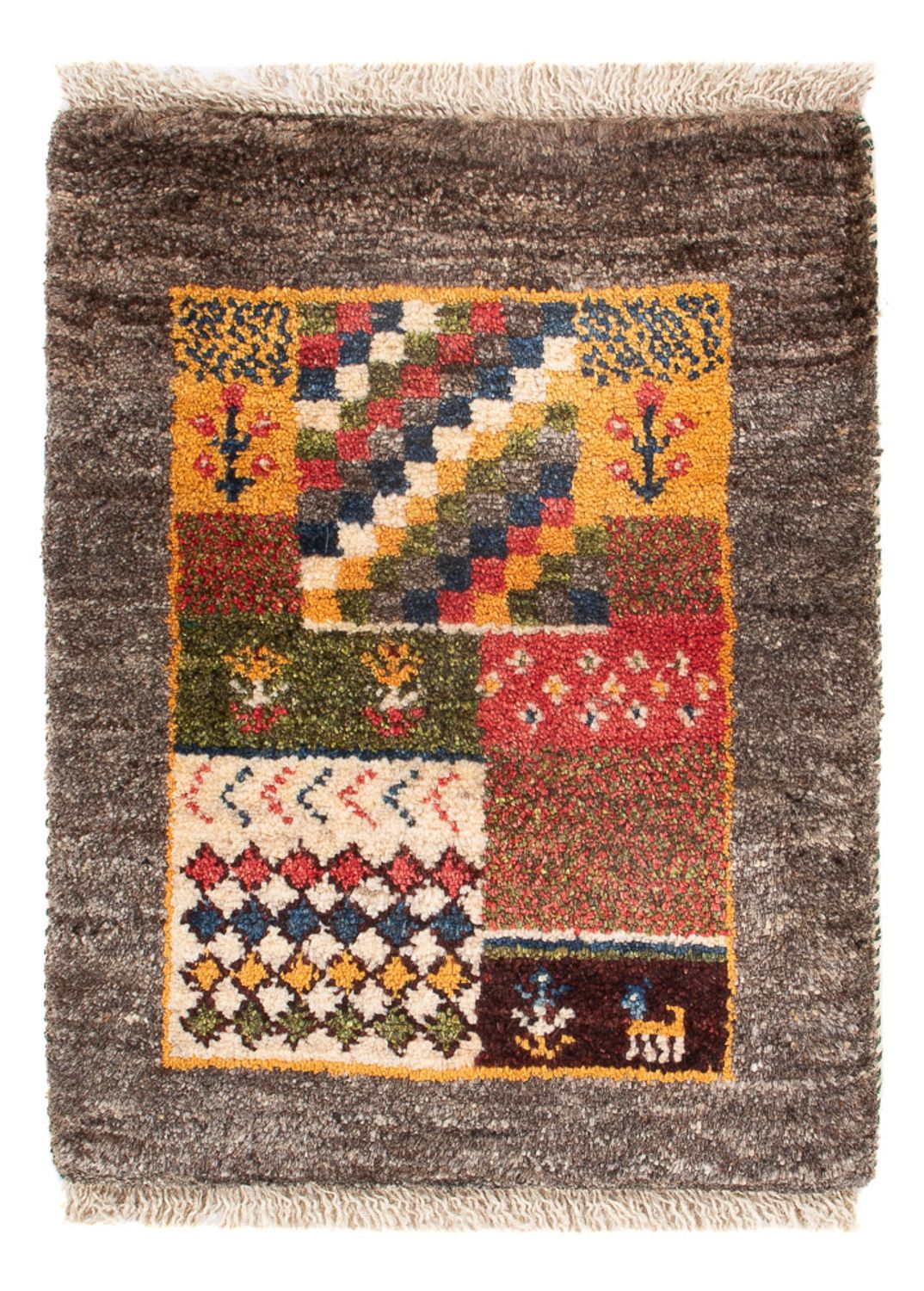 Gabbeh Teppich - Perser - 60 x 40 cm - mehrfarbig