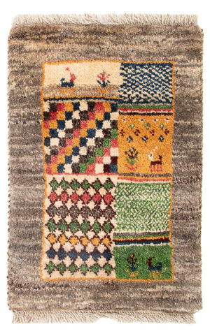 Gabbeh Teppich - Perser - 60 x 40 cm - mehrfarbig