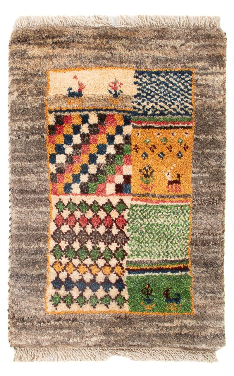 Gabbeh Teppich - Perser - 60 x 40 cm - mehrfarbig