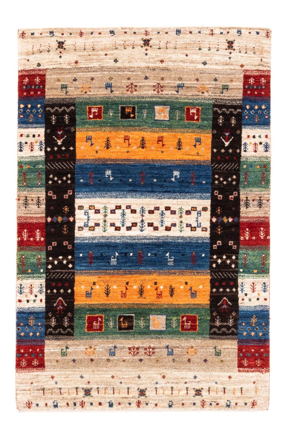 Gabbeh Teppich - Loribaft Perser - Royal - 124 x 83 cm - mehrfarbig
