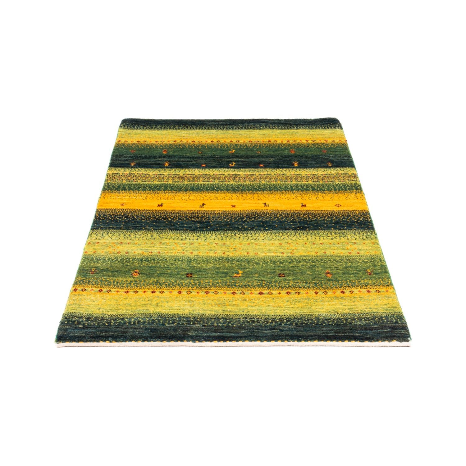 Gabbeh Teppich - Loribaft Perser - Royal - 133 x 82 cm - grün
