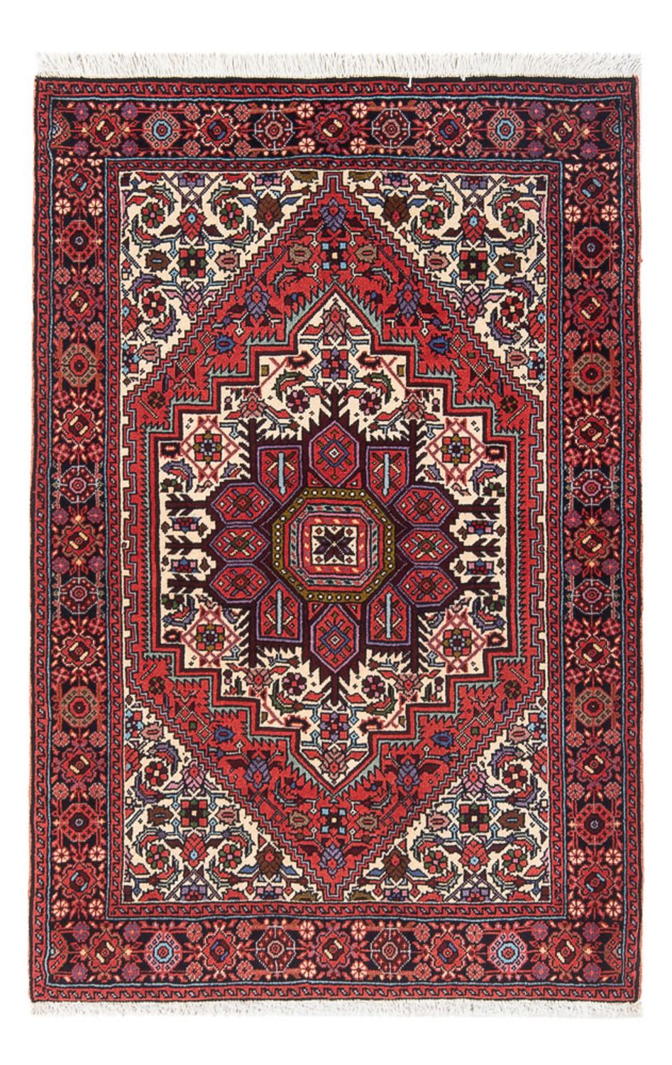 Perserteppich - Nomadic - 123 x 82 cm - dunkelrot