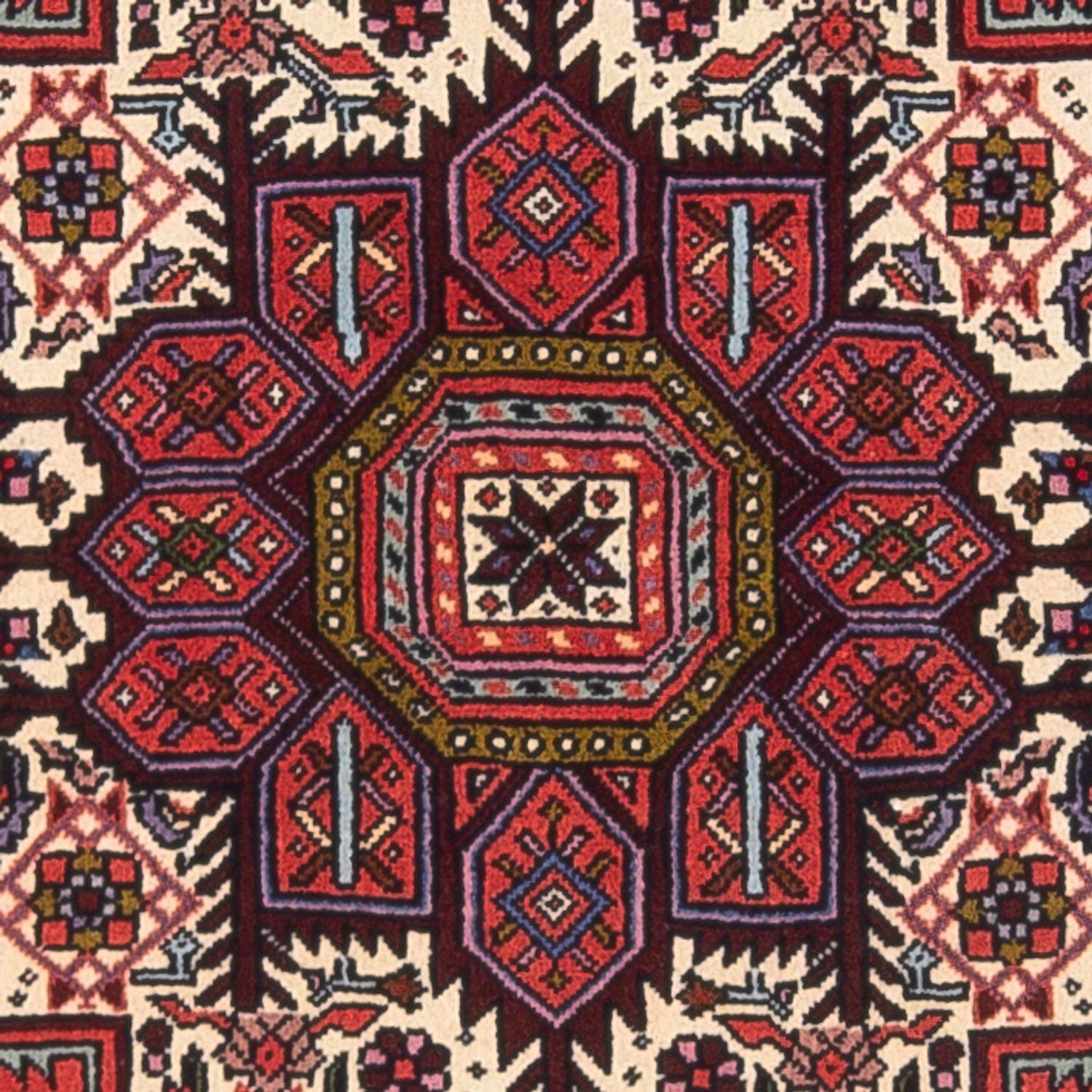 Perserteppich - Nomadic - 123 x 82 cm - dunkelrot