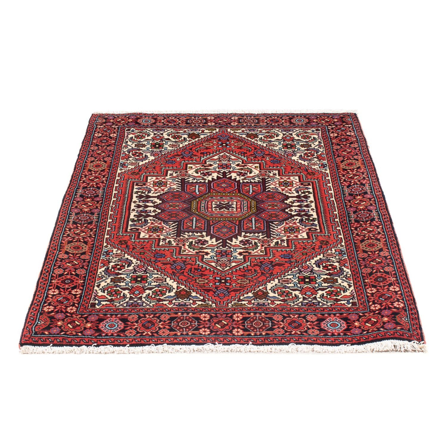 Perserteppich - Nomadic - 123 x 82 cm - dunkelrot