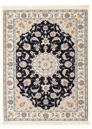 Perserteppich - Nain - Premium - 132 x 74 cm - dunkelblau