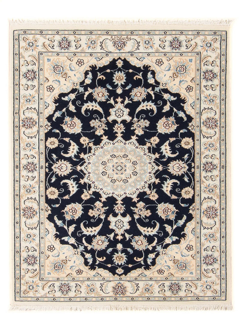 Perserteppich - Nain - Premium - 120 x 80 cm - dunkelblau