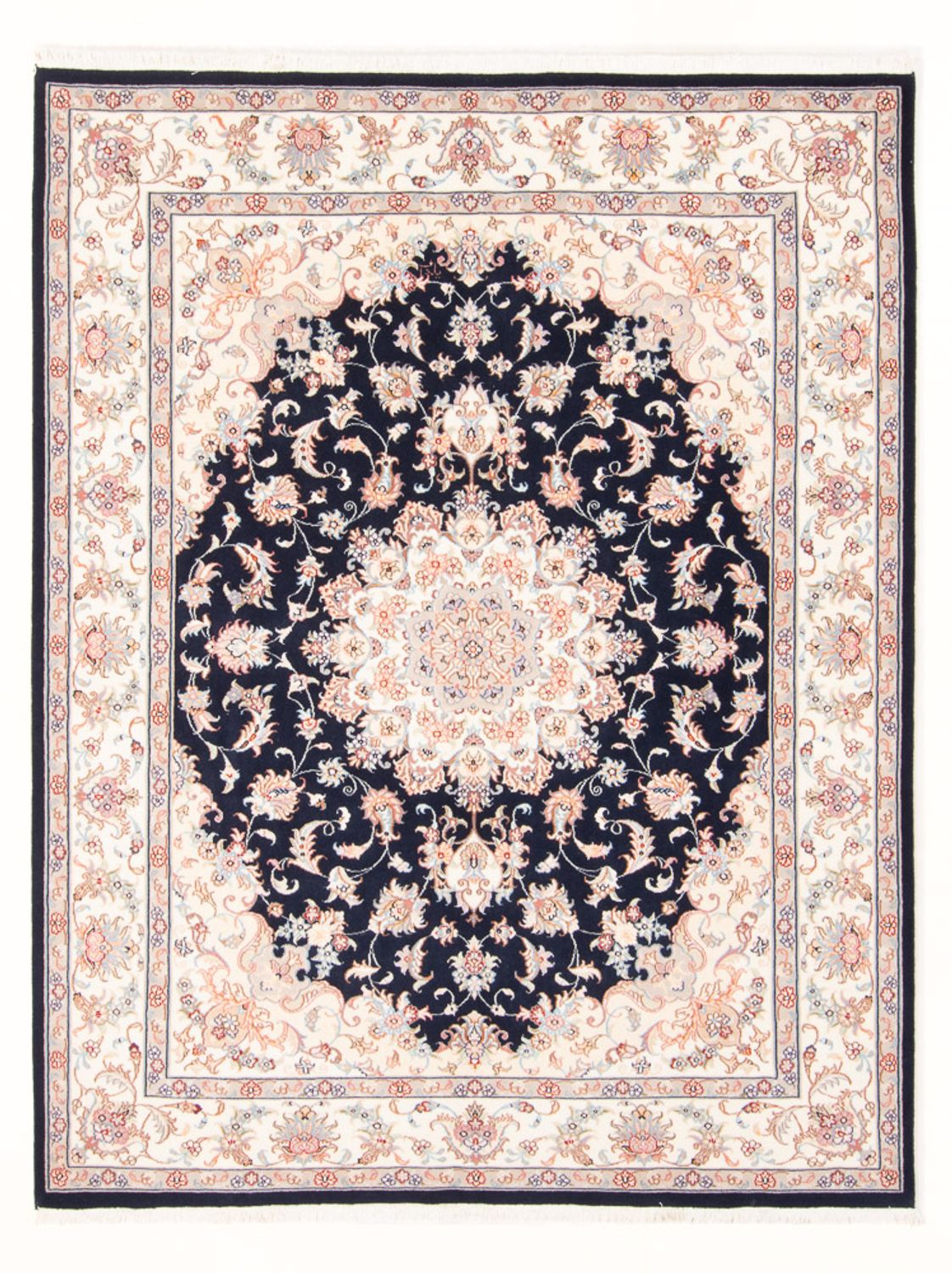 Perserteppich - Täbriz - Royal - 197 x 149 cm - dunkelblau