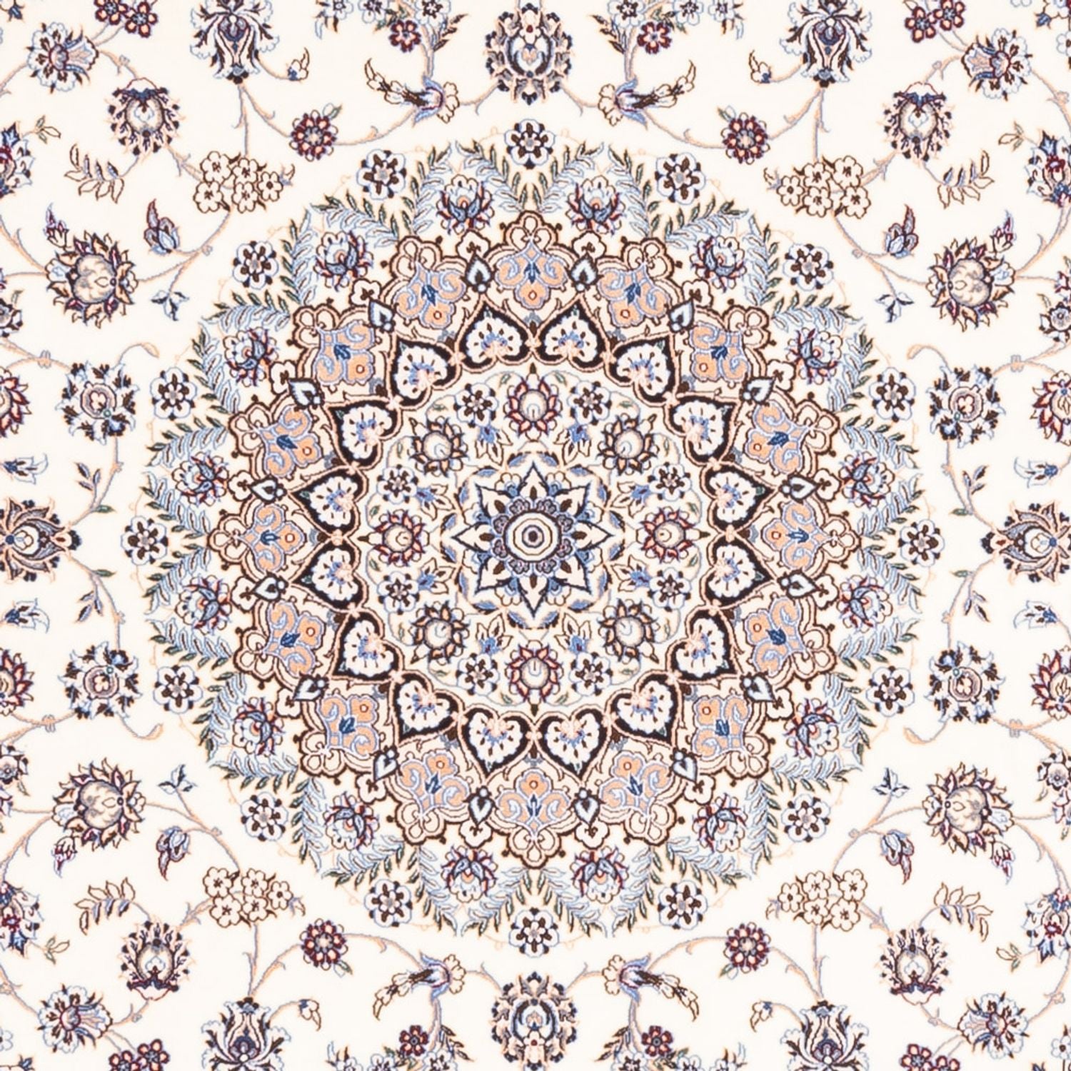 Perserteppich - Nain - Premium quadratisch  - 203 x 201 cm - creme