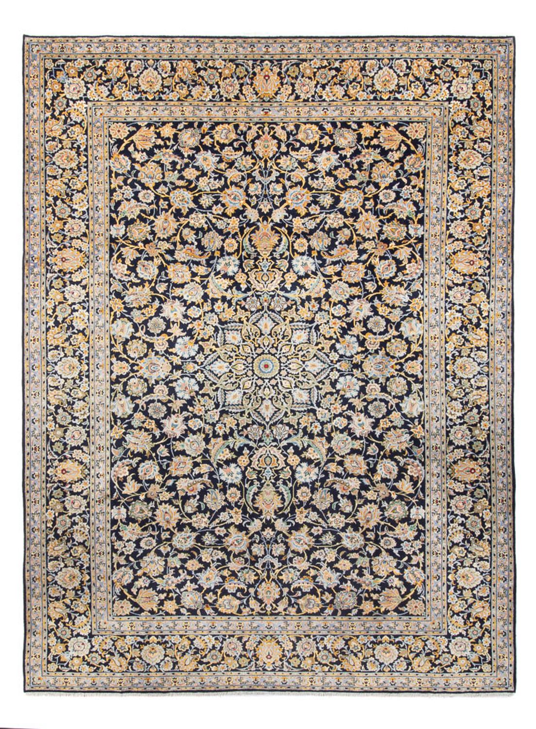Perserteppich - Keshan - 408 x 292 cm - dunkelblau