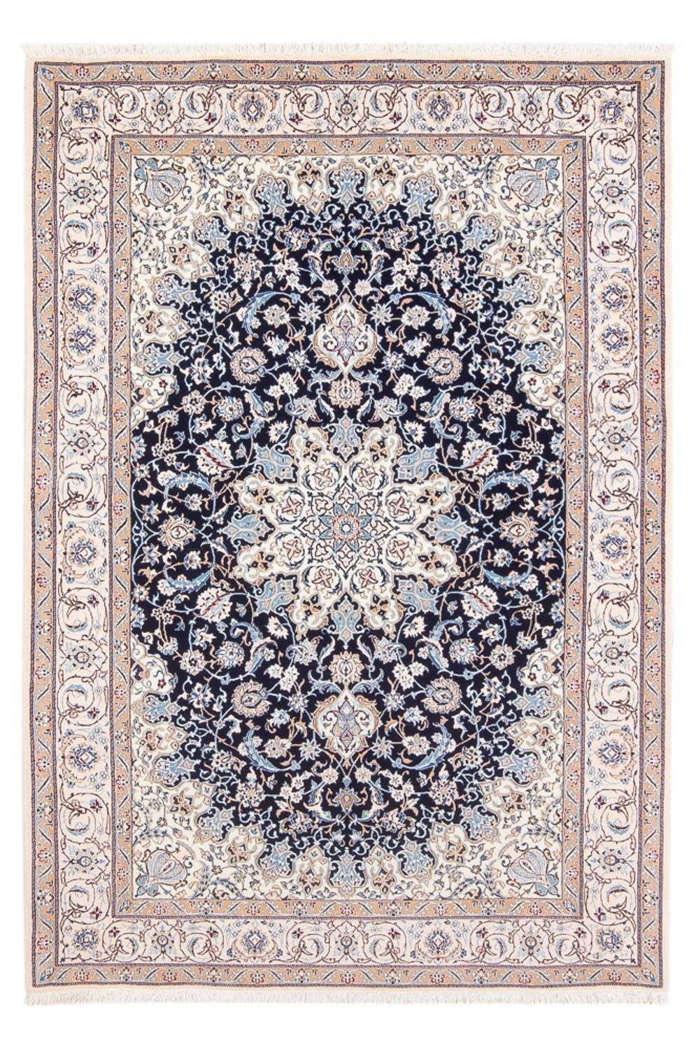 Perserteppich - Nain - Premium - 198 x 130 cm - dunkelblau