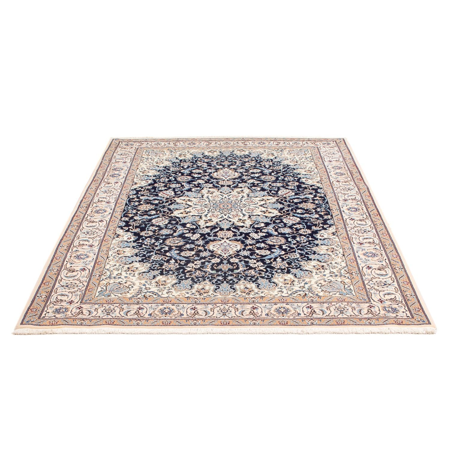 Perserteppich - Nain - Premium - 198 x 130 cm - dunkelblau